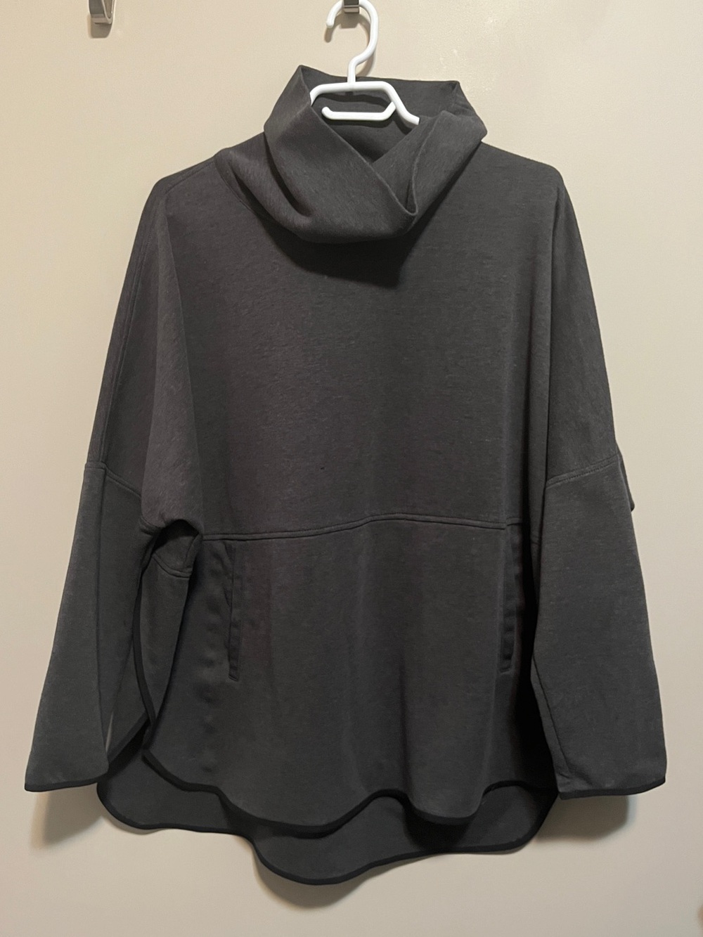 The North Face Dark Gray Cowl Neck Poncho, size L/XL